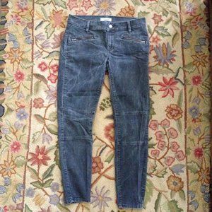 LOFT blue-gray modern skinny ankle corduroy pants, size 2.